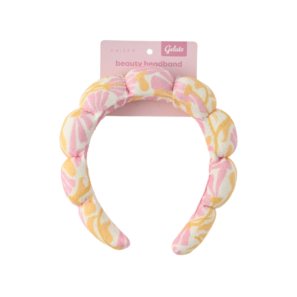 Gelato Series Embroidered Bubble Beauty Headband -  PINK