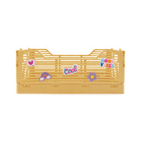 Gelato Series Foldable Crate with Trinklets Small -  YELLOW