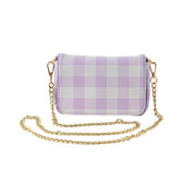 Kids Mini Side Bag - PURPLE GINGHAM