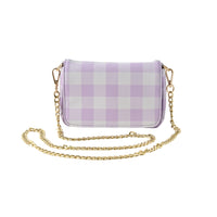 Kids Mini Side Bag - PURPLE GINGHAM