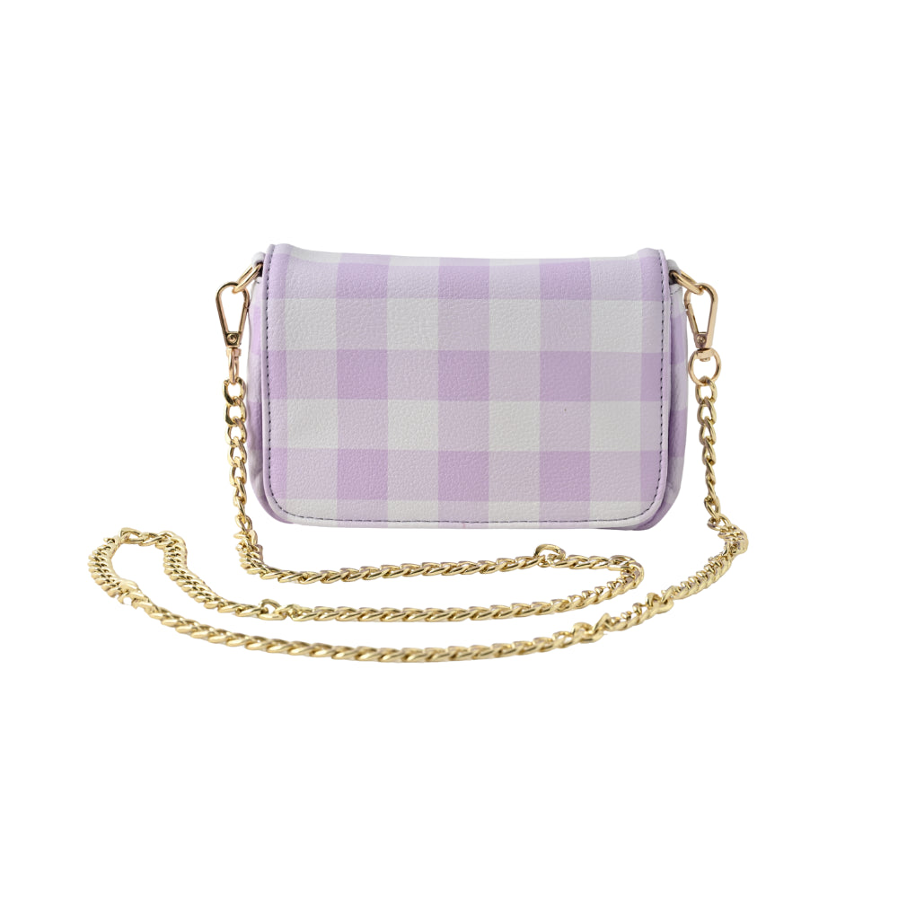 Kids Mini Side Bag - PURPLE GINGHAM