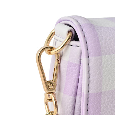 Kids Mini Side Bag - PURPLE GINGHAM