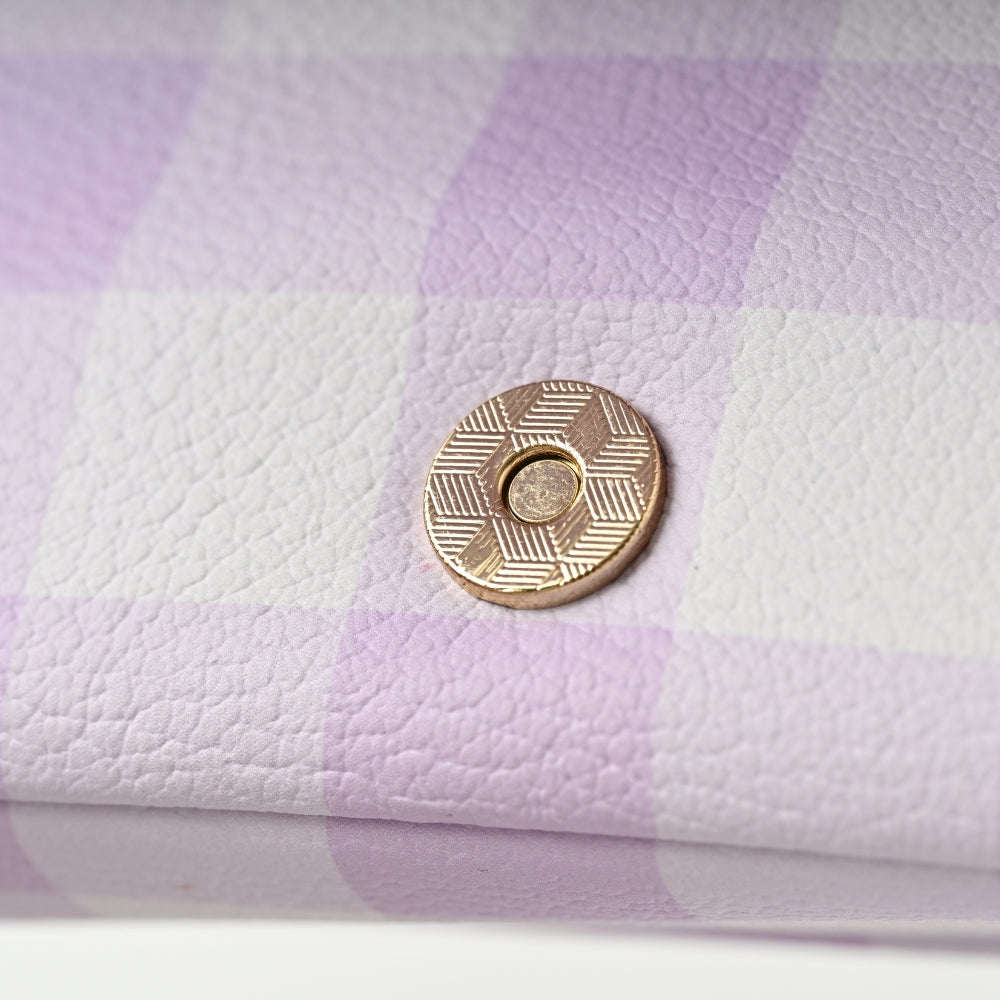 Gelato Series Mini Side Bag -  PURPLE GINGHAM