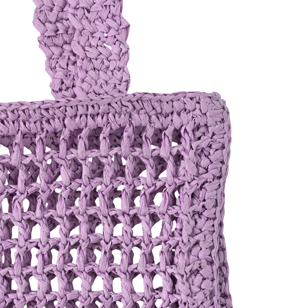 Gelato Series Straw Tote Bag -  PURPLE