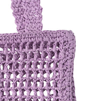 Gelato Series Straw Tote Bag -  PURPLE