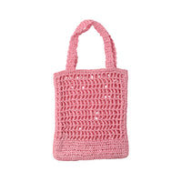 Gelato Series Straw Tote Bag -  PINK