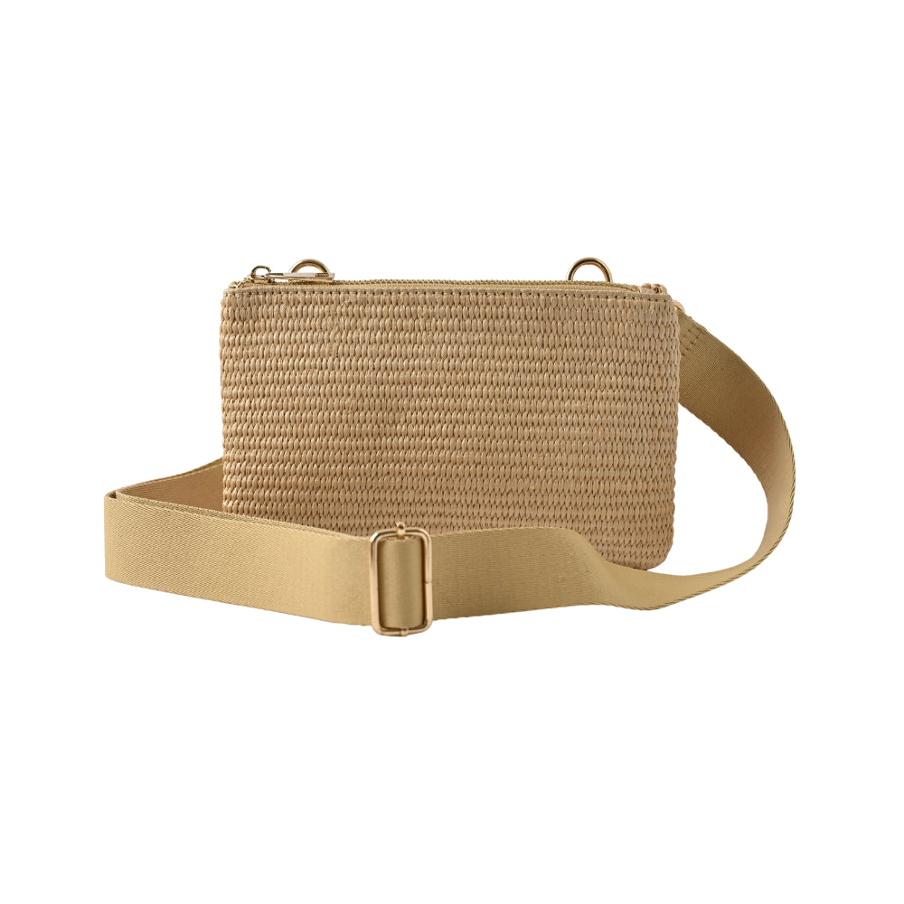 Gelato Series Straw Crossbody Bag -  NATURAL