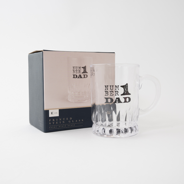 Printed Stein Glass 350ml - No. 1 Dad