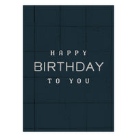 Greeting Card - FOR HIM - Navy Check Birthday