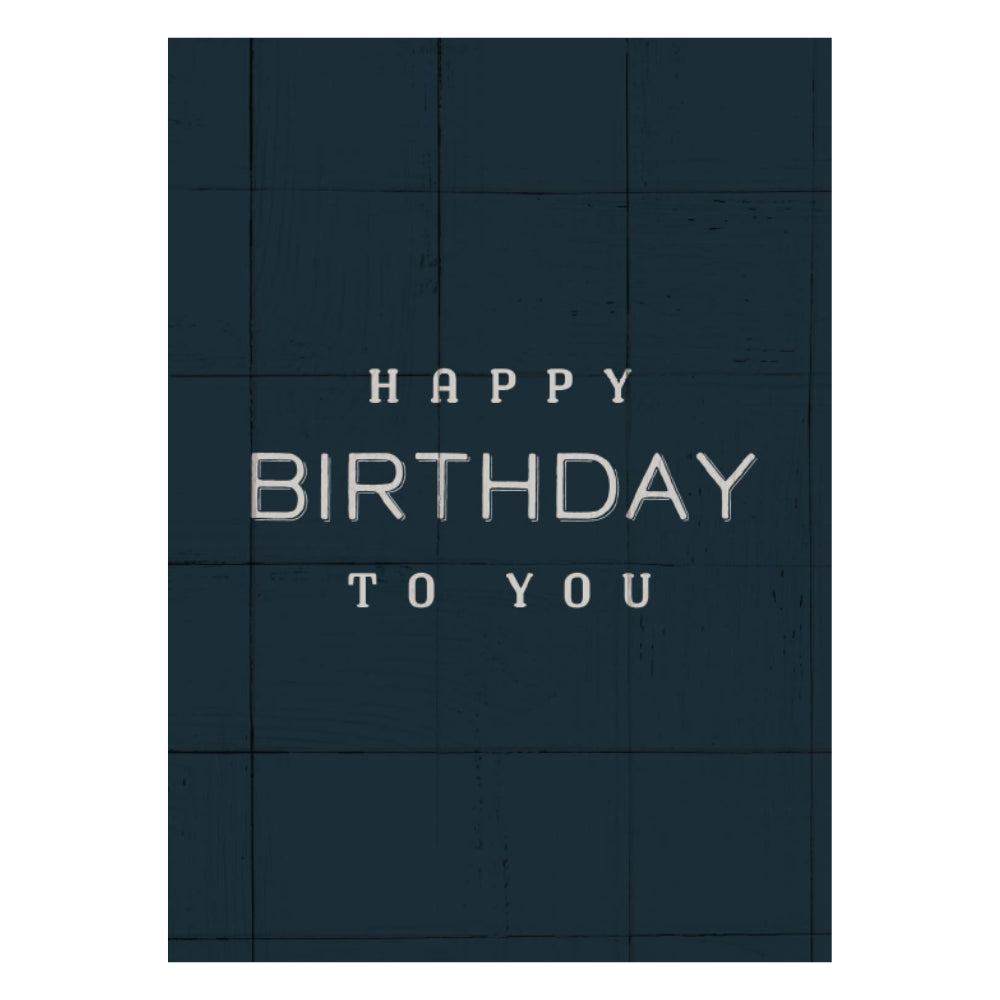 Greeting Card - FOR HIM - Navy Check Birthday