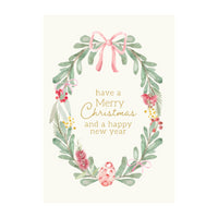 Christmas Card - Oval Wreath