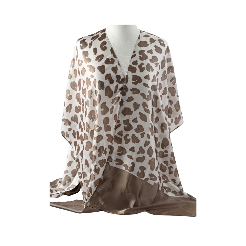 Soleil Series Open Kaftan - NEUTRAL LEOPARD