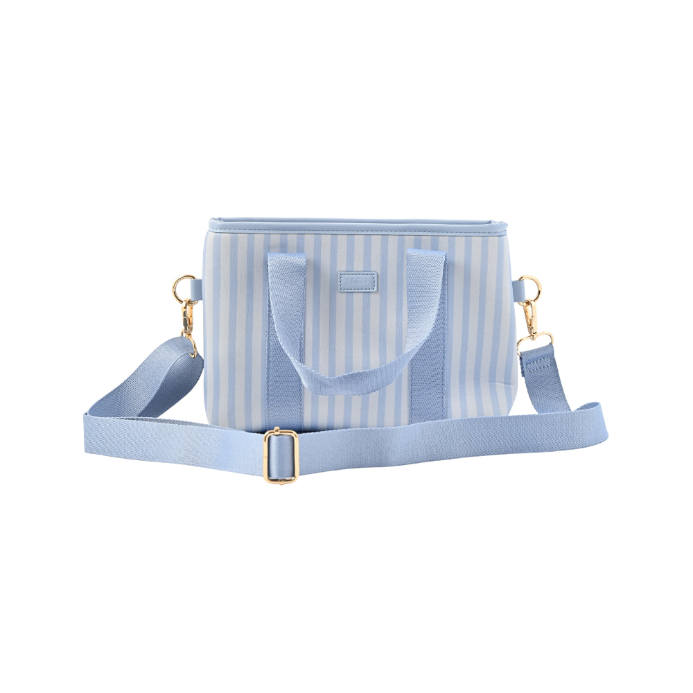 Soleil Series Neoprene Tote Bag Mini - BLUE STRIPE