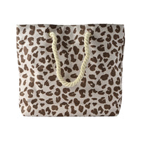 Soleil Series Beach Tote - NEUTRAL LEOPARD