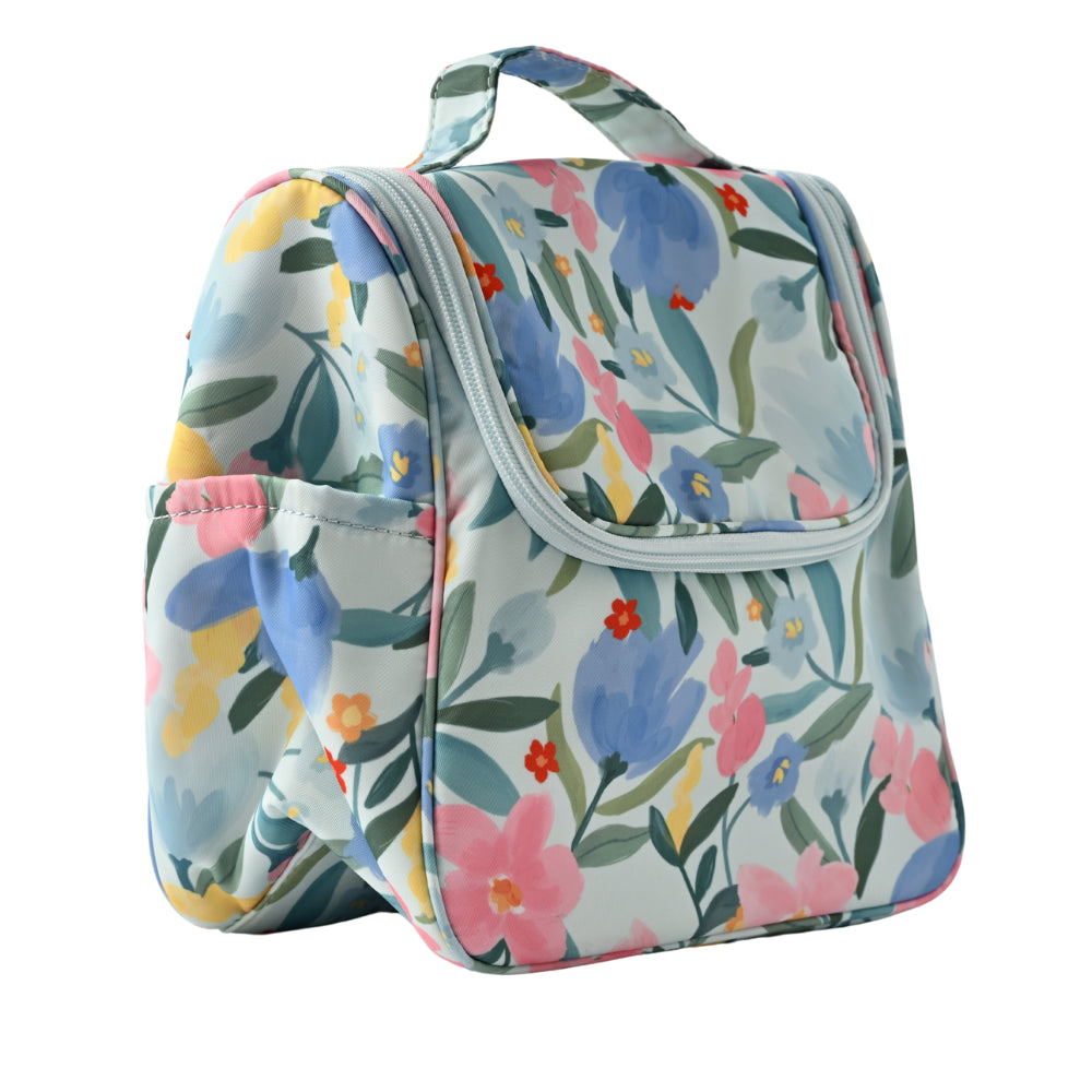 Soleil Series Travel Toiletry Bag - FLOWER MARKET BLUE