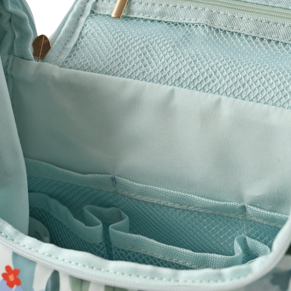 Soleil Series Travel Toiletry Bag - FLOWER MARKET BLUE