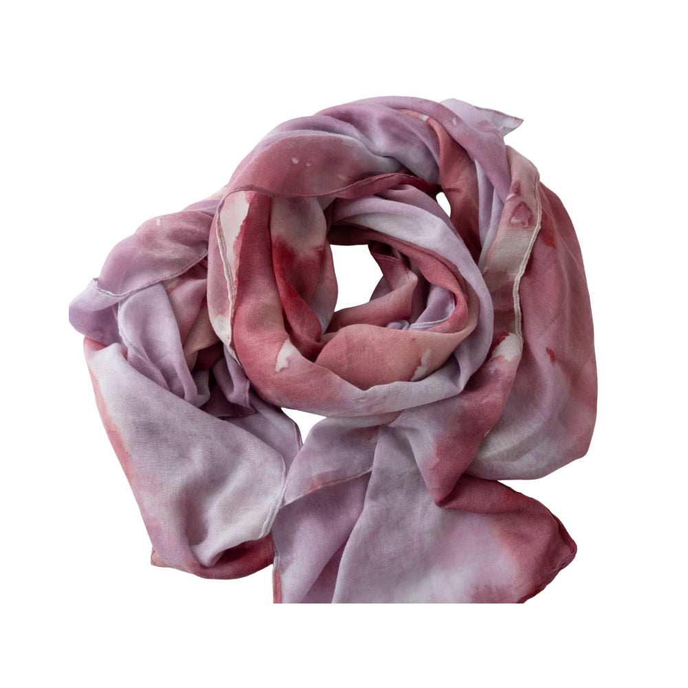Plumberry Series Print Scarf - WATERCOLOUR PINK