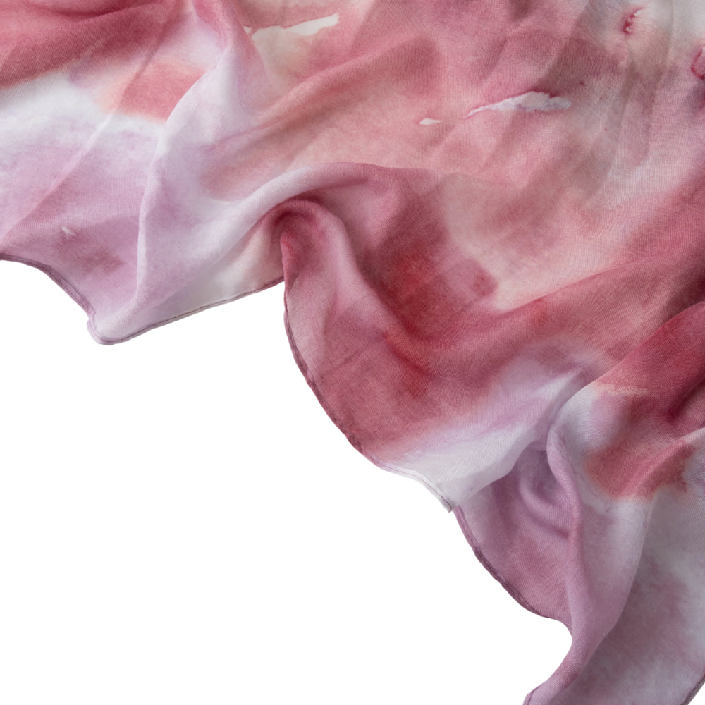 Plumberry Series Print Scarf - WATERCOLOUR PINK