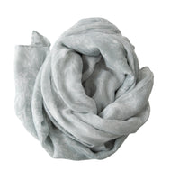 Blossoms Series  Print Scarf - SAGE LEAF
