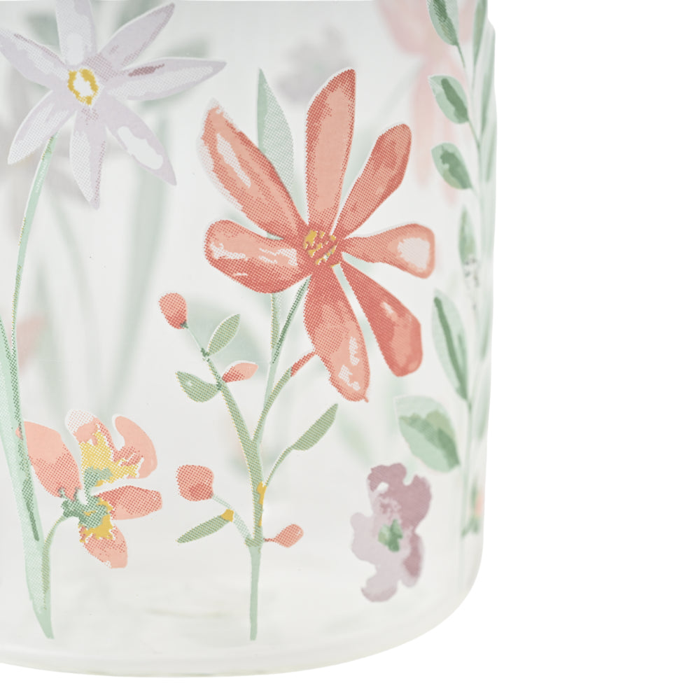 Plumberry Series Printed Glass Smoothie Cup