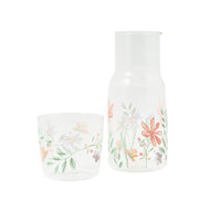 Plumberry Series Printed Carafe with Glass