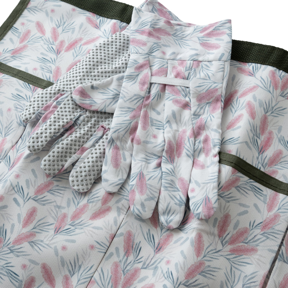 Blossoms Series  Gardening Gloves & Apron Set - WILD GREVILLEAS