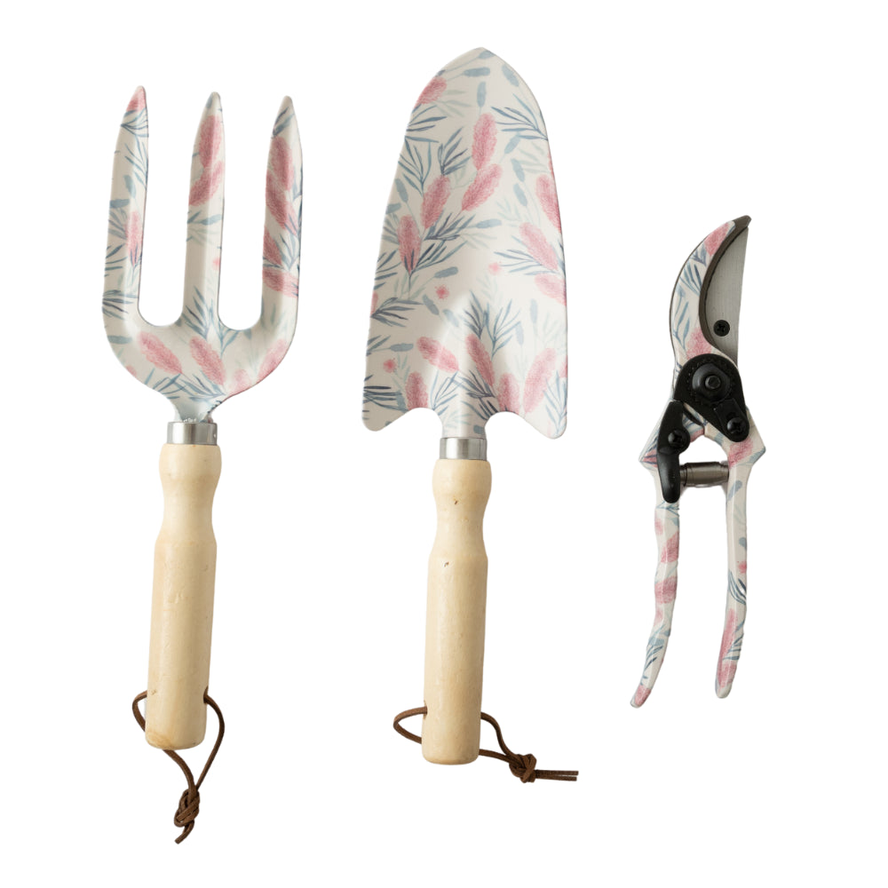 Blossoms Series  Garden Tool Set 3pc - WILD GREVILLEAS
