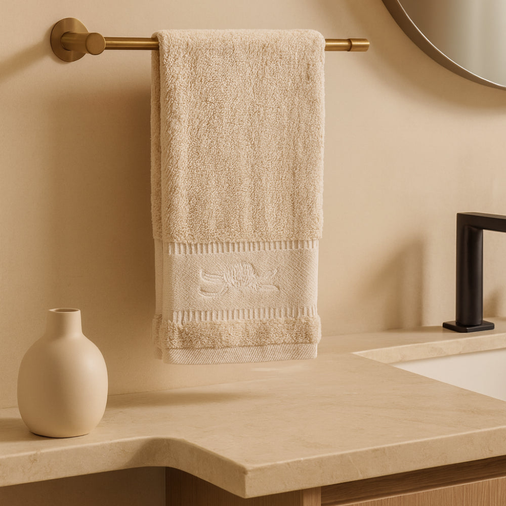 K&Co.  Serenity Series Hand Towel - TAUPE