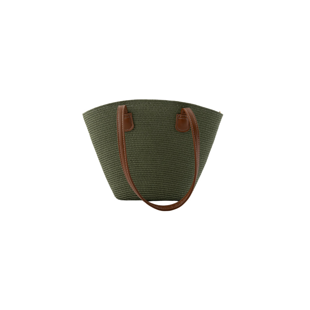 K&Co Sorrento Straw Tote Bag Mini - KHAKI