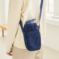 K&Co Sorrento Nylon Drink Bottle Bag - NAVY