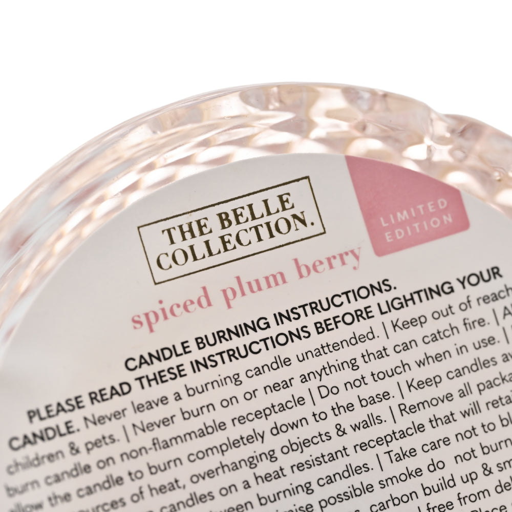 Belle Collection Faceted Candle - SPICED PLUM BERRY