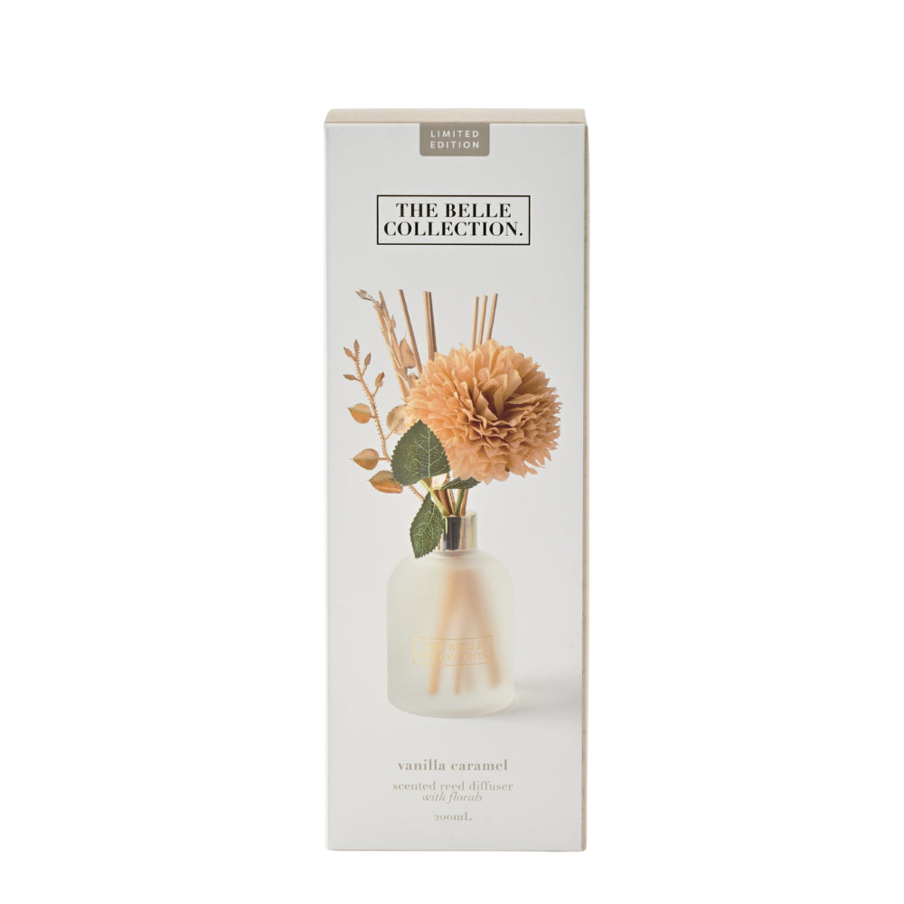 Belle Collection Diffuser Floral 200ml - VANILLA CARAMEL