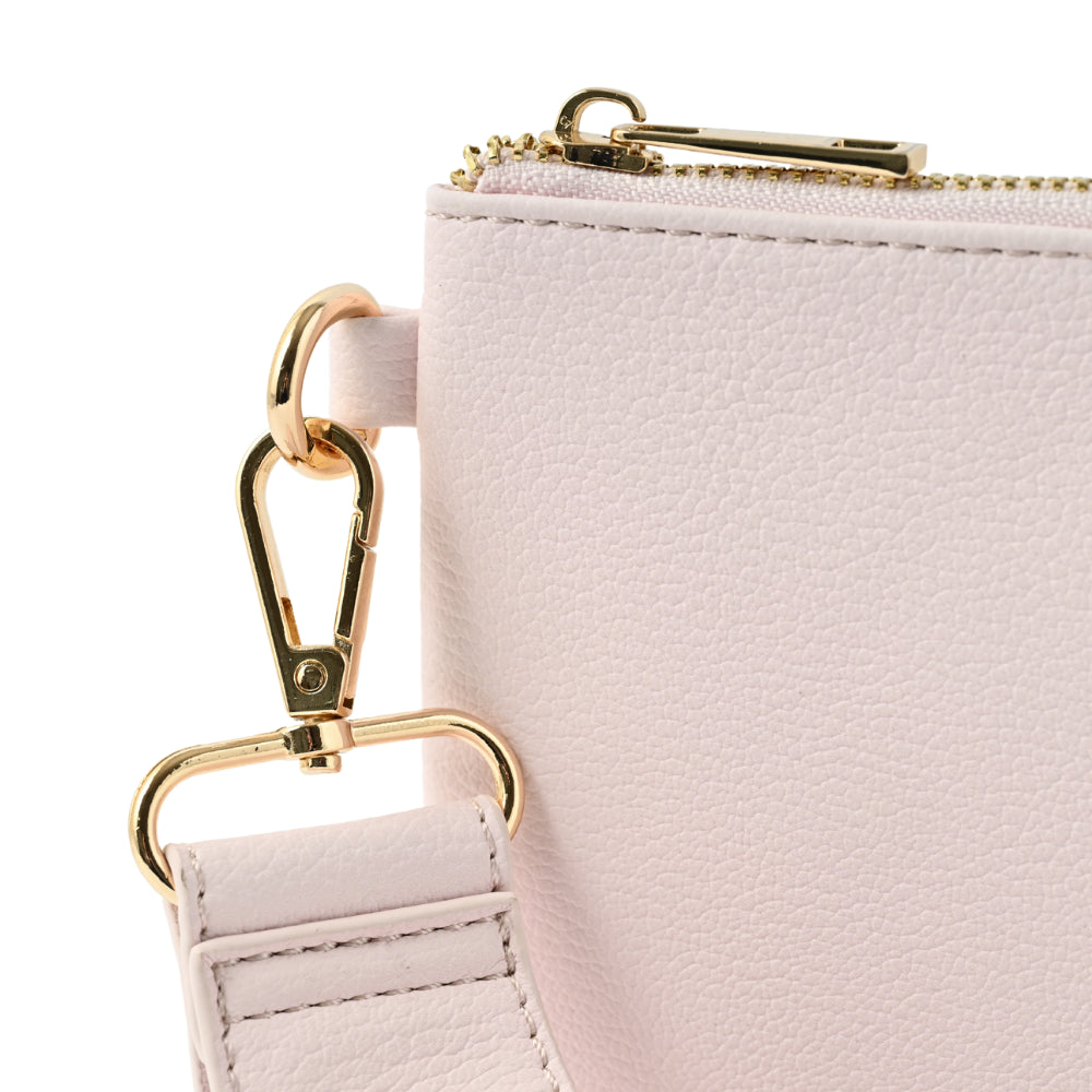 Belle Collection Clutch With Strap - SWEET PINK