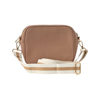 Belle Collection Textured Strap Side Bag - MOCHA