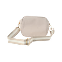 Belle Collection Textured Strap Side Bag - TAUPE