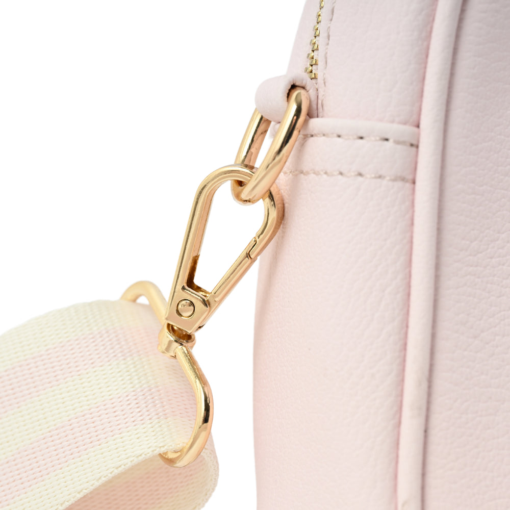 Belle Collection Textured Strap Side Bag - SWEET PINK