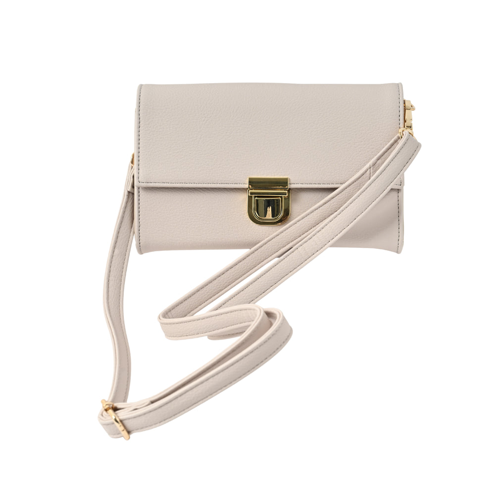 Belle Collection Buckle Side Bag - TAUPE