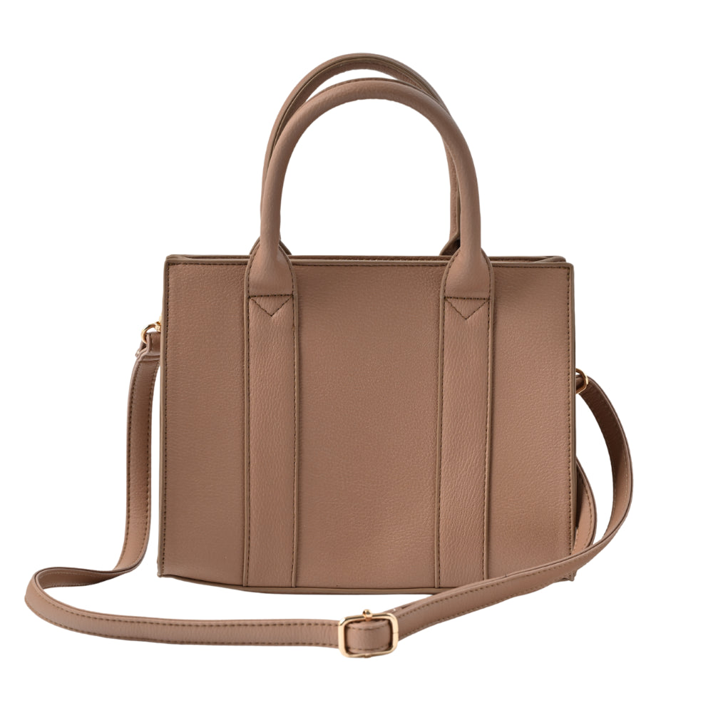 Belle Collection Structured Mini Tote Bag - MOCHA