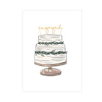 Greeting Card WEDDING - ENGAGED CAKE