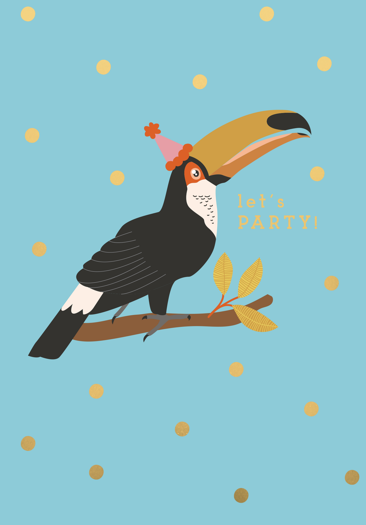 Greeting Card Bird Party - Party Toucan