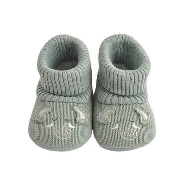 Baby Novelty Knitted Booties 0-6M - Elephant