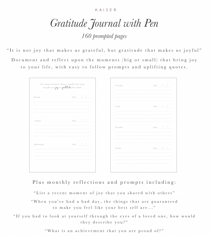 Kaiser Prompted Journal with Pen - PLUMBERRY