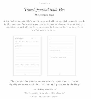 Kaiser Prompted Journal with Pen - ADVENTURE