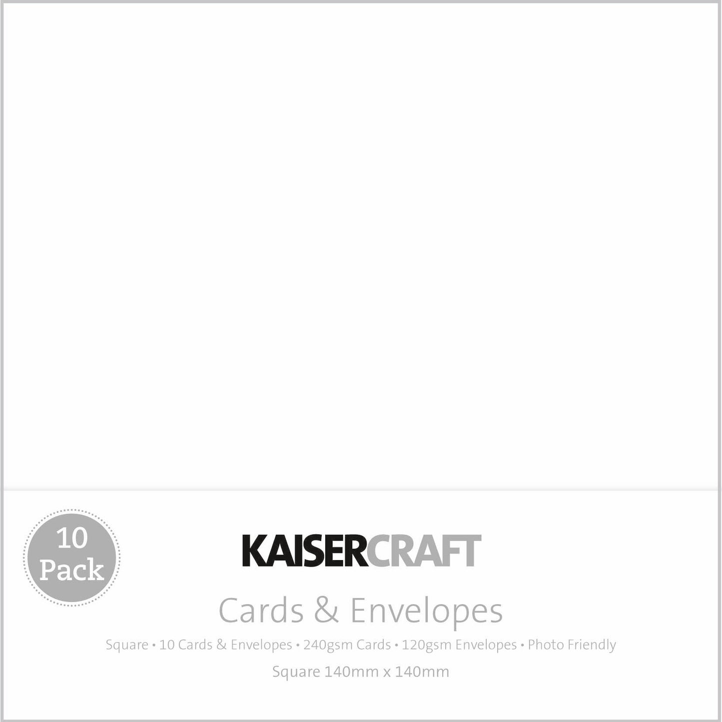 Square Card Pack - White