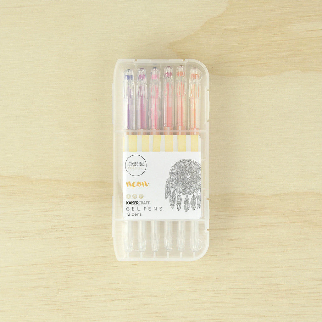 Kaisercolour Neon Gel Pens 12pk