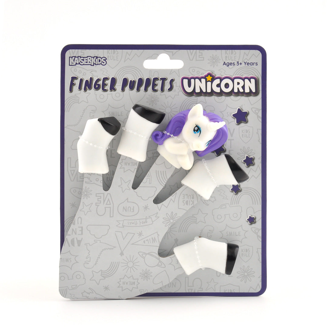Finger Puppets - Unicorn White