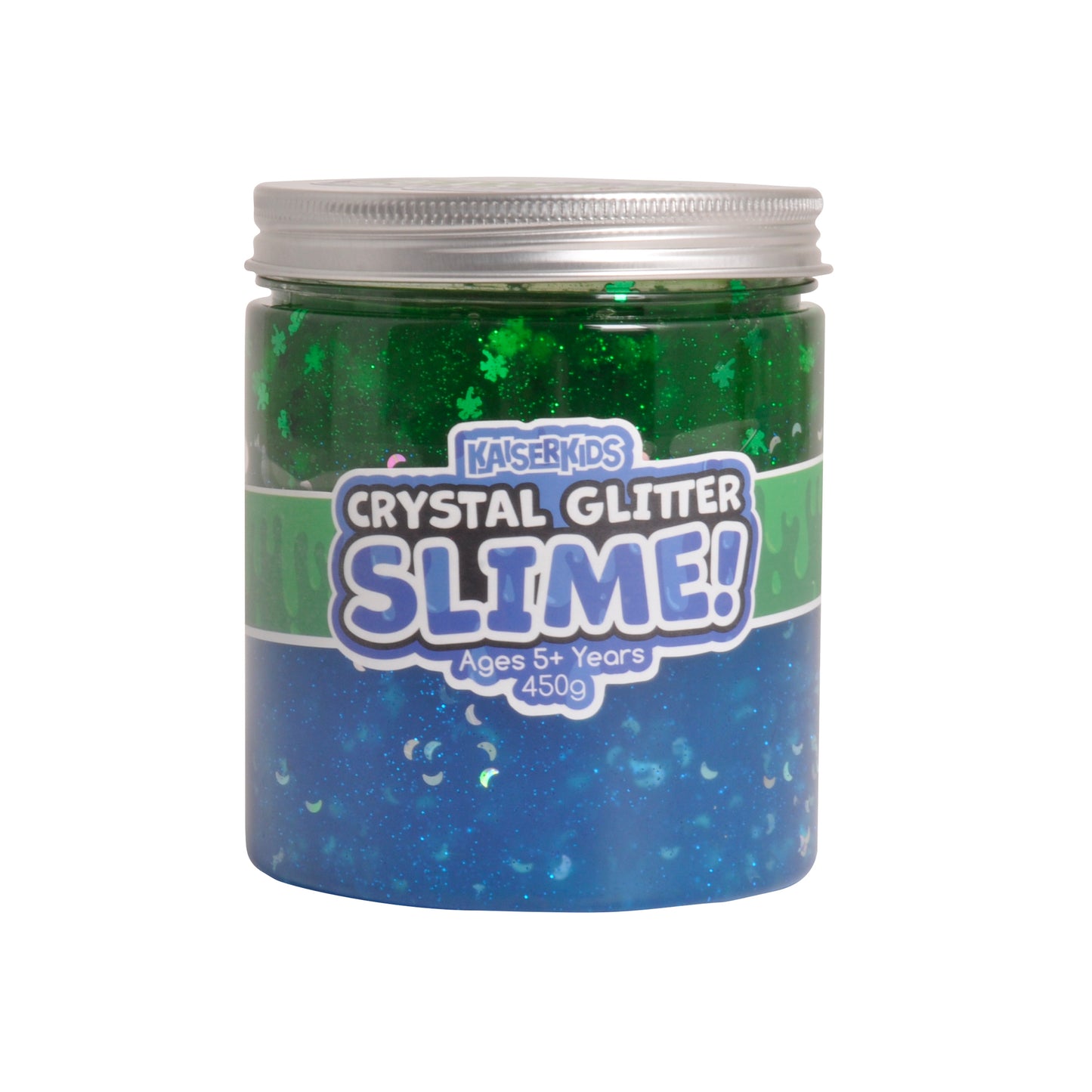 K Kids Crystal Slime With Glitter - BLUE/GREEN