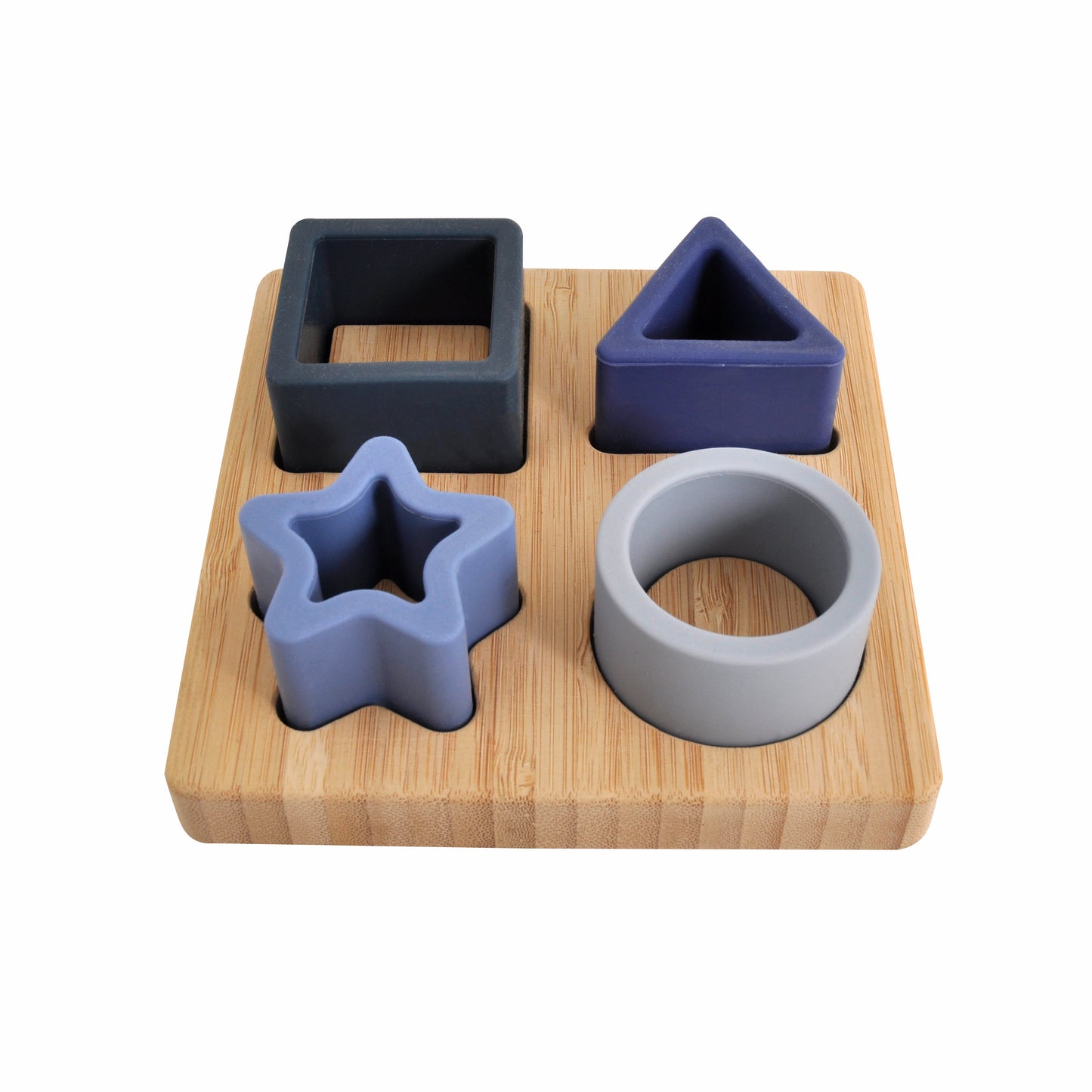 Baby Silicone Shape Puzzle - Blue