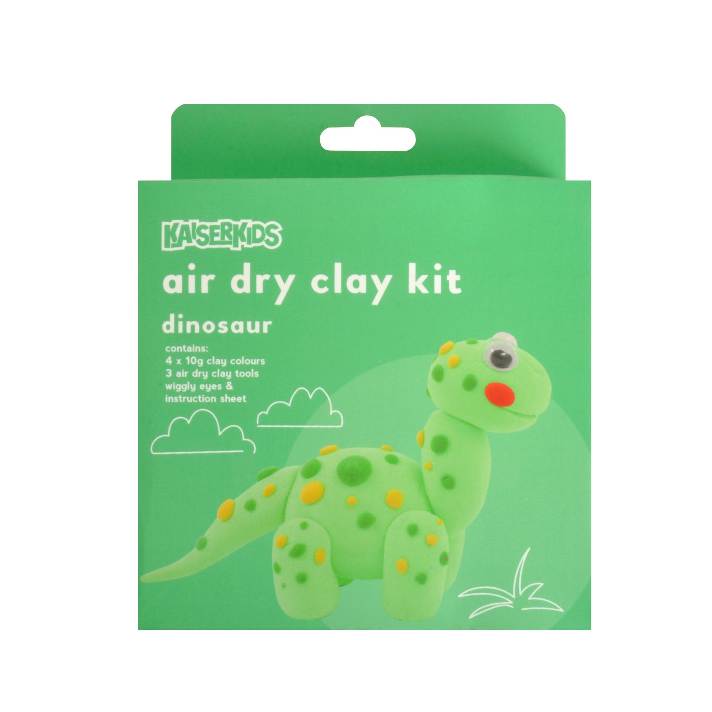 Air Dry Modelling Clay Kit Sml Dinosaur Kaisercraft