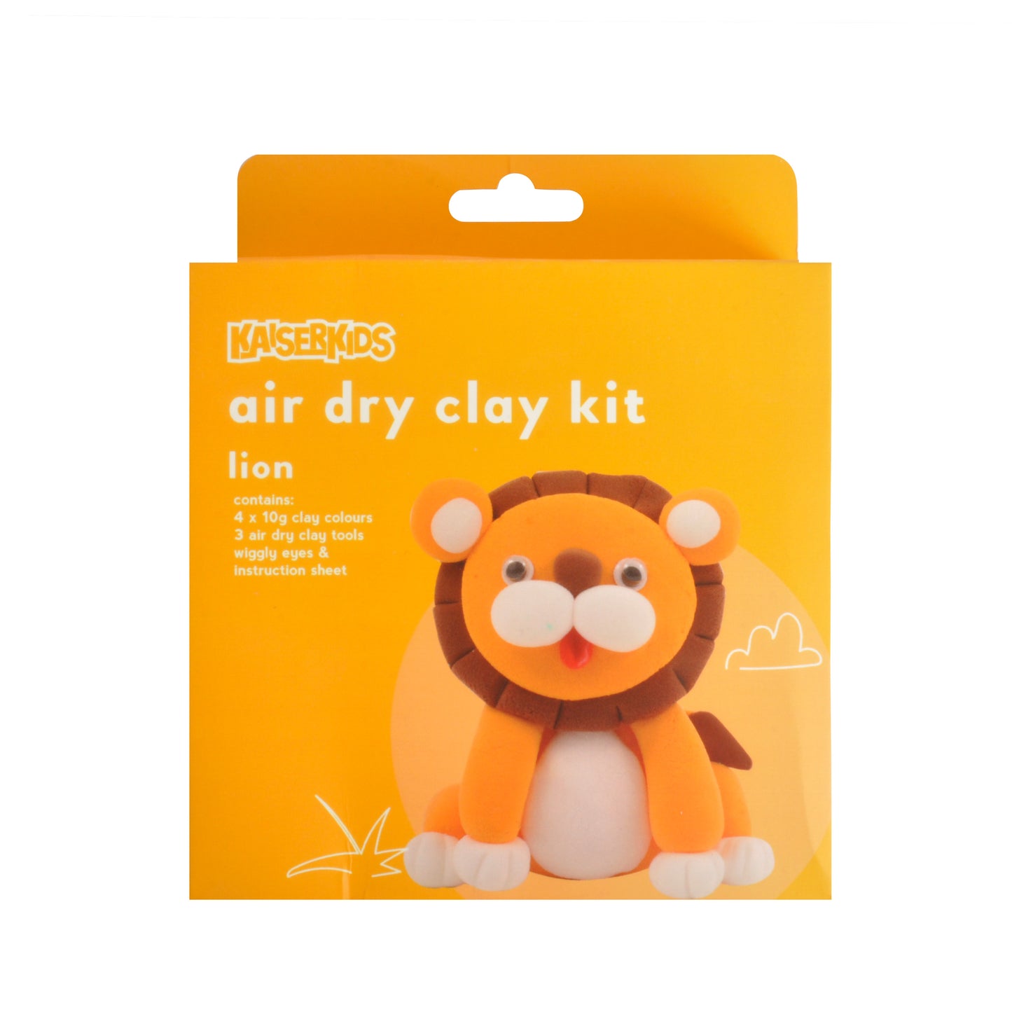 Air Dry Modelling Clay Kit Sml - Lion